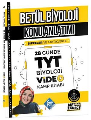 KR Akademi Yayınları TYT Betül Biyoloji Şifreler ve Taktiklerle Konu Anlatımı 28 Günde Video Kamp Kitabı - 1