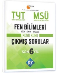 TYT - MSÜ Fen Bilimleri Son 6 Yıl Konu Konu Çıkmış Sorular - KR Akademi Yayınları