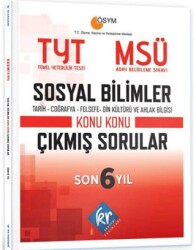 TYT - MSÜ Sosyal Bilimler Son 6 Yıl Konu Konu Çıkmış Sorular - KR Akademi Yayınları