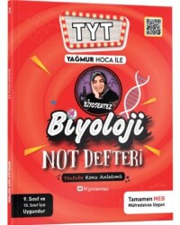 Yağmur Hoca ile TYT Biyosentez Biyoloji Not Defteri Tamamı El Yazılı - KR Akademi Yayınları