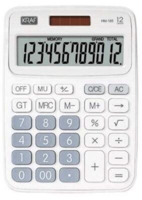 Kraf Hm-185 Wt Masaüstü Hesap Makinesi Beyaz - 1