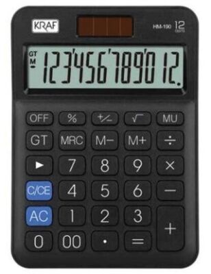 Kraf Hm-190 Hesap Makinesi Masaüstü 12 Hane - 1