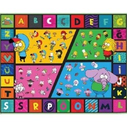 Kral Şakir Oyun Halısı Alfabe Ve Meslekler 150x100 - Akar Oyuncak
