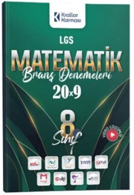 Krallar Karması 8. Sınıf LGS Matematik 20 x 9 Branş Denemeleri - 1