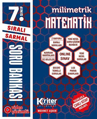 Kriter Akademi 7. Sınıf Matematik Soru Bankası - 1