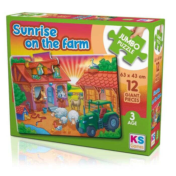KS Games Çiftlikte Gün Doğumu Jumbo Puzzle 12 Parça