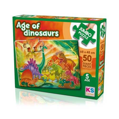 Ks Games The Age Of Dinosaurs 50 Parça Jumbo Boy Puzzle