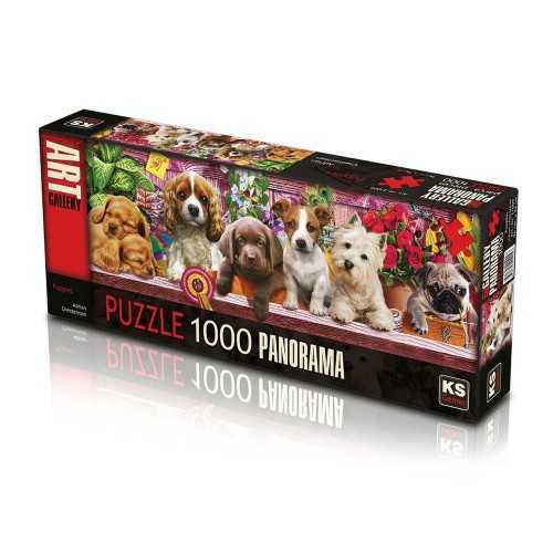 Ks Puzzle Panoramik Puppies 1000 Parça