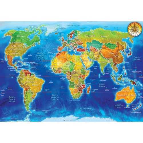 Ks Puzzle World Political Map 1500 Parça