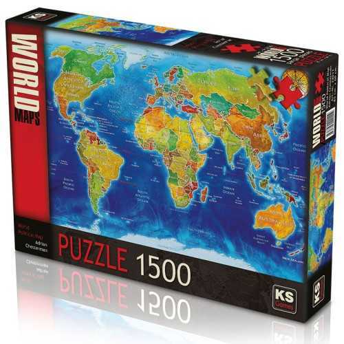 Ks Puzzle World Political Map 1500 Parça