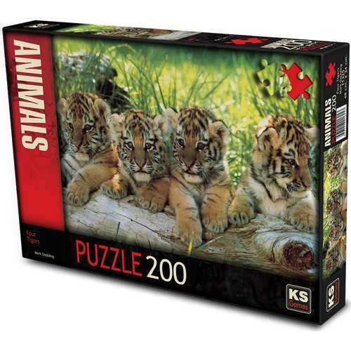 Ks Puzzle Four Tigers 200 Parça