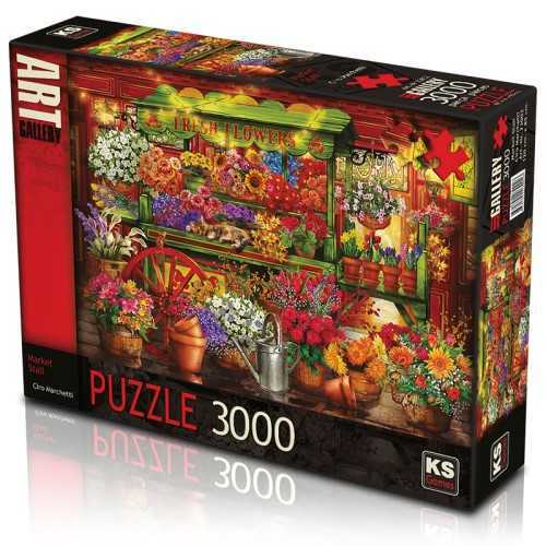 Ks Puzzle Market Stall 3000 Parça