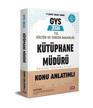 Data Yayınları GYS T.C Kültür Ve Turizm Bakanlığı Kütüphane Müdürü Görevde Yükselme Sınavı Konu Anlatımlı - 1