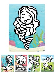 Kum Boyama 5Li Set - Kız Model Karışık - BKM Kitap