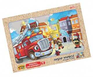 Kumtoys Ahşap Yapboz İtfaiye Küçük Boy - 1