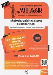 Müessir Adli-İdari Hakimlik Çıkmış Soru Bankası Milletlerarası Hukuk - Kuram Kitap