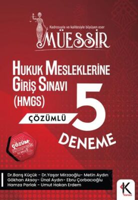 Kuram Kitap Müessir Hukuk Mesleklerine Giriş Sınavına HMGS Çözümlü 5 Deneme - 1