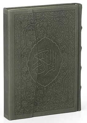 Kur`an-ı Kerim Hamid Aytaç Hatlı Çanta Boy, 5 Renk, Hakiki Deri Cilt Yeşil Kod:1562