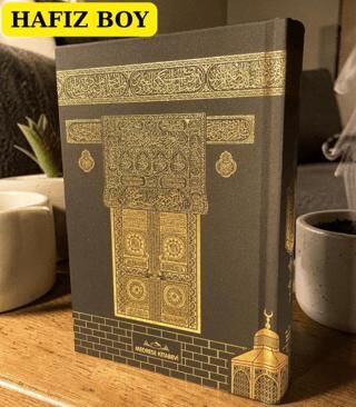 Hafız Boy Kuran-ı Kerim - Bilgisayar Hatlı ve Sesli Kabe Desenli Siyah Miklepli Cilt - 1