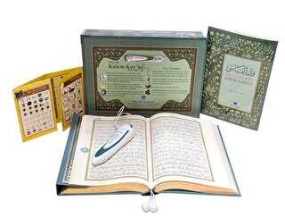 Kuran Okuyan Kalem Seti Yeşil, Orta Boy, Lüks Kutulu - 1