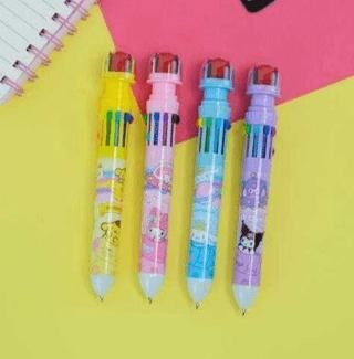 Kuromi 8203 10 Renk Mühür Başlıklı Tükenmez Kalem - 1