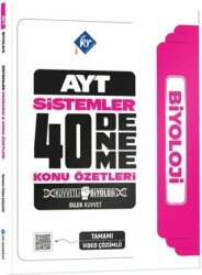 Kuvvetli Biyoloji AYT Biyoloji Sistemler 40 Deneme Konu Özetleri - KR Akademi Yayınları