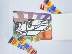 Kuzey Kum Boyama Kitabı A4 5 Yaprak Model-1 - 2