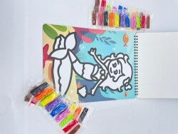 Kuzey Kum Boyama Kitabı A4 5 Yaprak Model-2 - 2