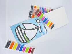 Kuzey Kum Boyama Kitabı A5 5 Yaprak Model-3 - 2