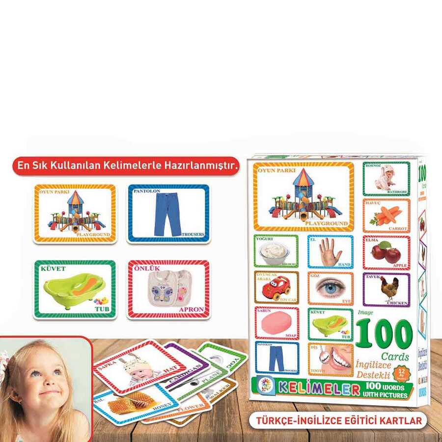 Laço Kids Eğitici Kelime Kartları İngilizce 100lü