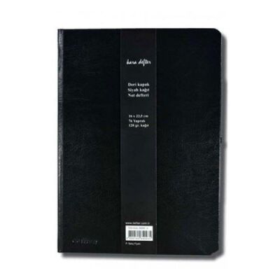 Deffter Lastikli Siyah Defter - 2