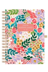Le Color Akademik Ajanda Spiralli 24-25 Botanical Pembe - Le Color
