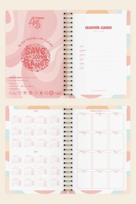 Le Color Akademik Ajanda Spiralli 24-25 Shine Mor - 3