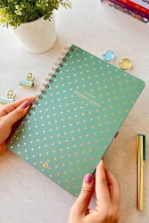 Le Color Akademik Ajanda Spiralli 24-25 Shine Yeşil - Le Color