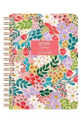 Le Color Botanical Spiralli Defter Kareli Kırmızı - 1