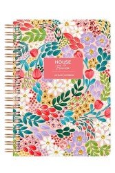 Le Color Botanical Spiralli Defter Kareli Kırmızı - Le Color