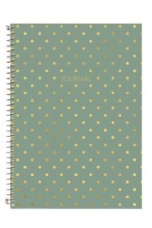 Le Color Shine Spiralli Defter Çizgili Yeşil - Le Color