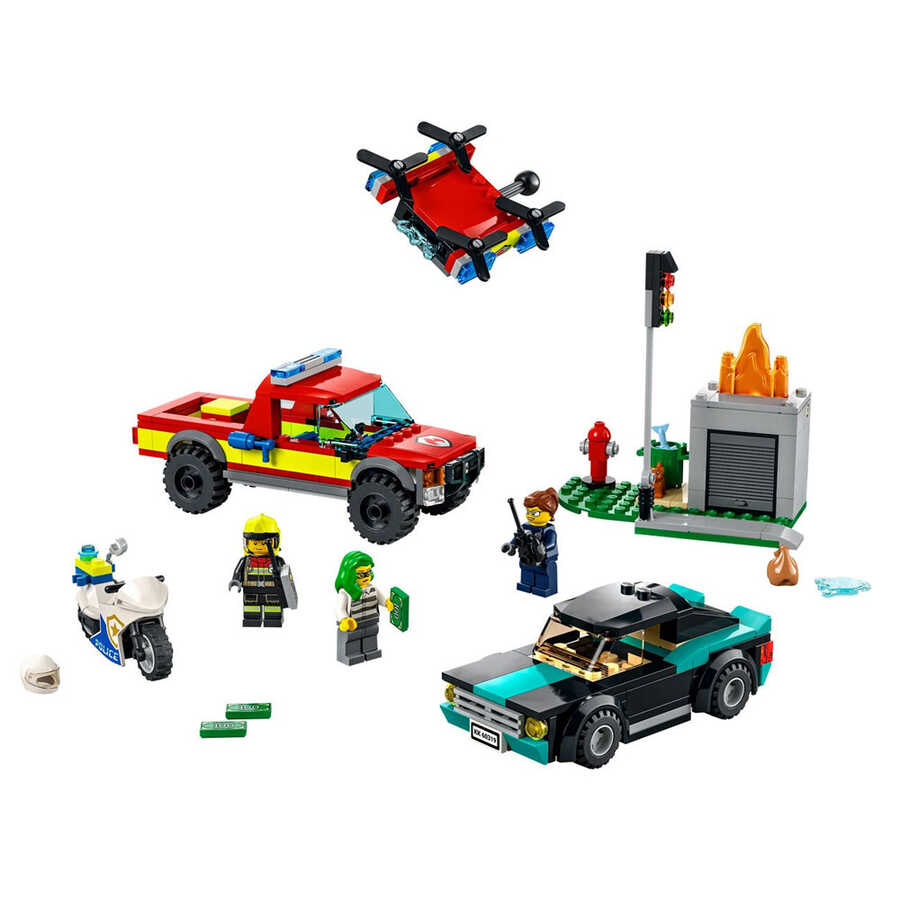 Lego City İtfaiye Kurtarma Operasyonu ve Polis Takibi 60319