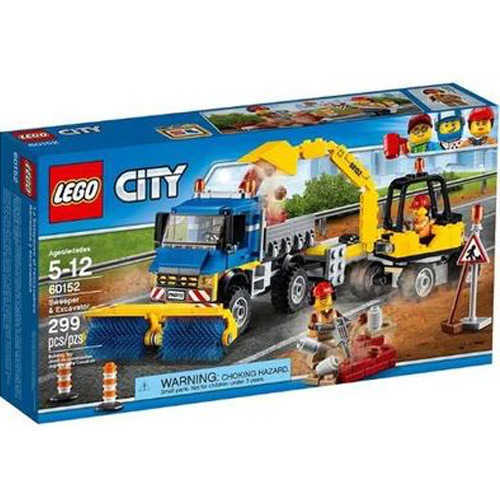 Lego City Süpürücü ve Ekskavatör