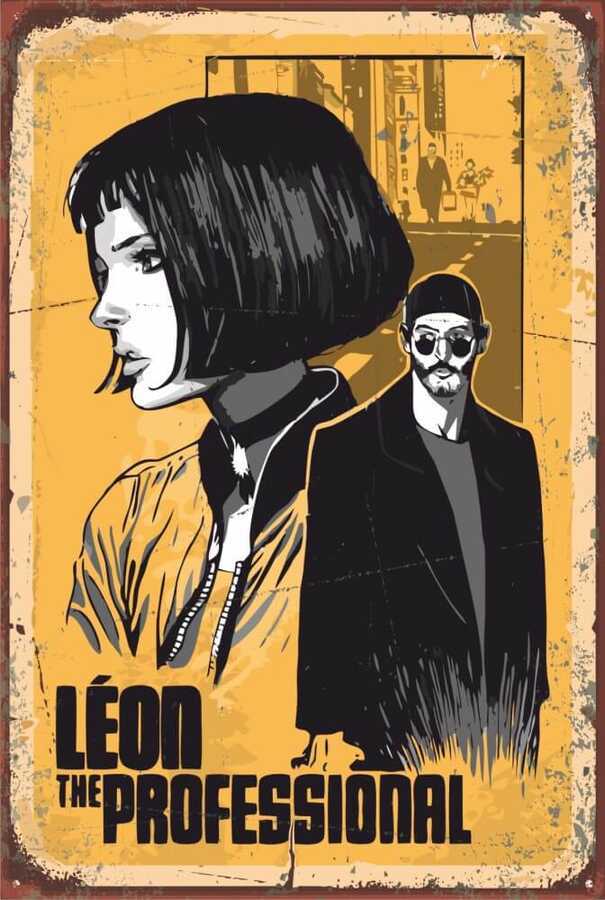 Leon The Professional Retro Vintage Ahşap Poster