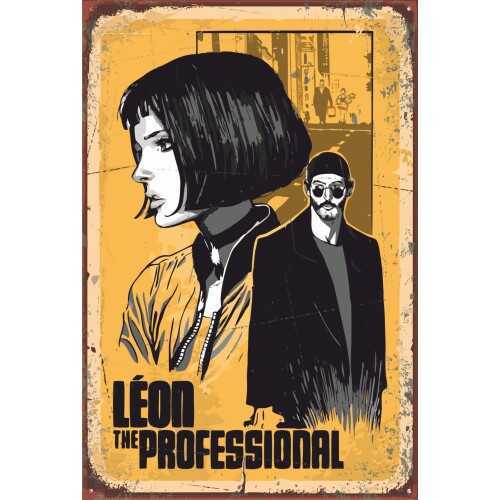 Leon The Professional Retro Vintage Ahşap Poster