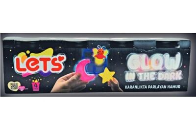 Let`s 4`lü Karanlıkta Parlayan Oyun Hamuru 440 g - 1