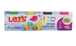 Let`s 4`lü Neon Oyun Hamuru 440 g - Lets