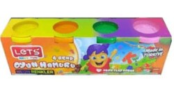 Lets 4 Renk Neon Oyun Hamuru 460 Gr - L8440N - Lets
