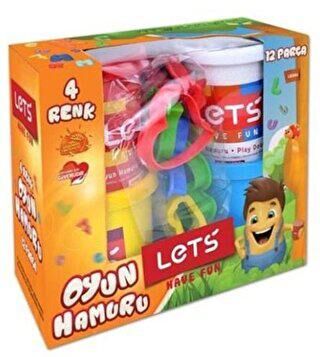 Lets 4 Renk Oyun Hamuru 12 Parça Kalıplı - 1