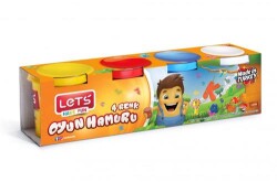 Lets Oyun Hamuru 4 Renk Normal Renkler - Lets