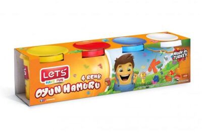 Lets Oyun Hamuru 4 Renk Normal Renkler - 1