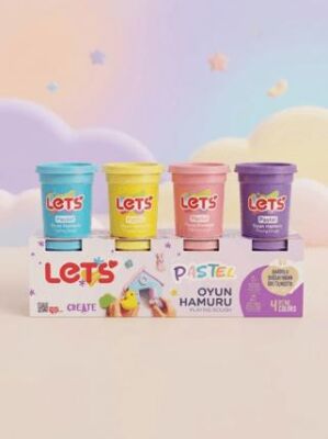 Let’s 4’lü Pastel Renk Oyun Hamuru 440 g - 1