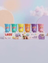 Let’s 6’lı Pastel Renk Oyun Hamuru 660 g - Lets