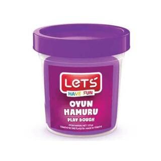 Lets 8440-18 Tek Renk Oyun Hamuru 115Gr Neon Mor - 1
